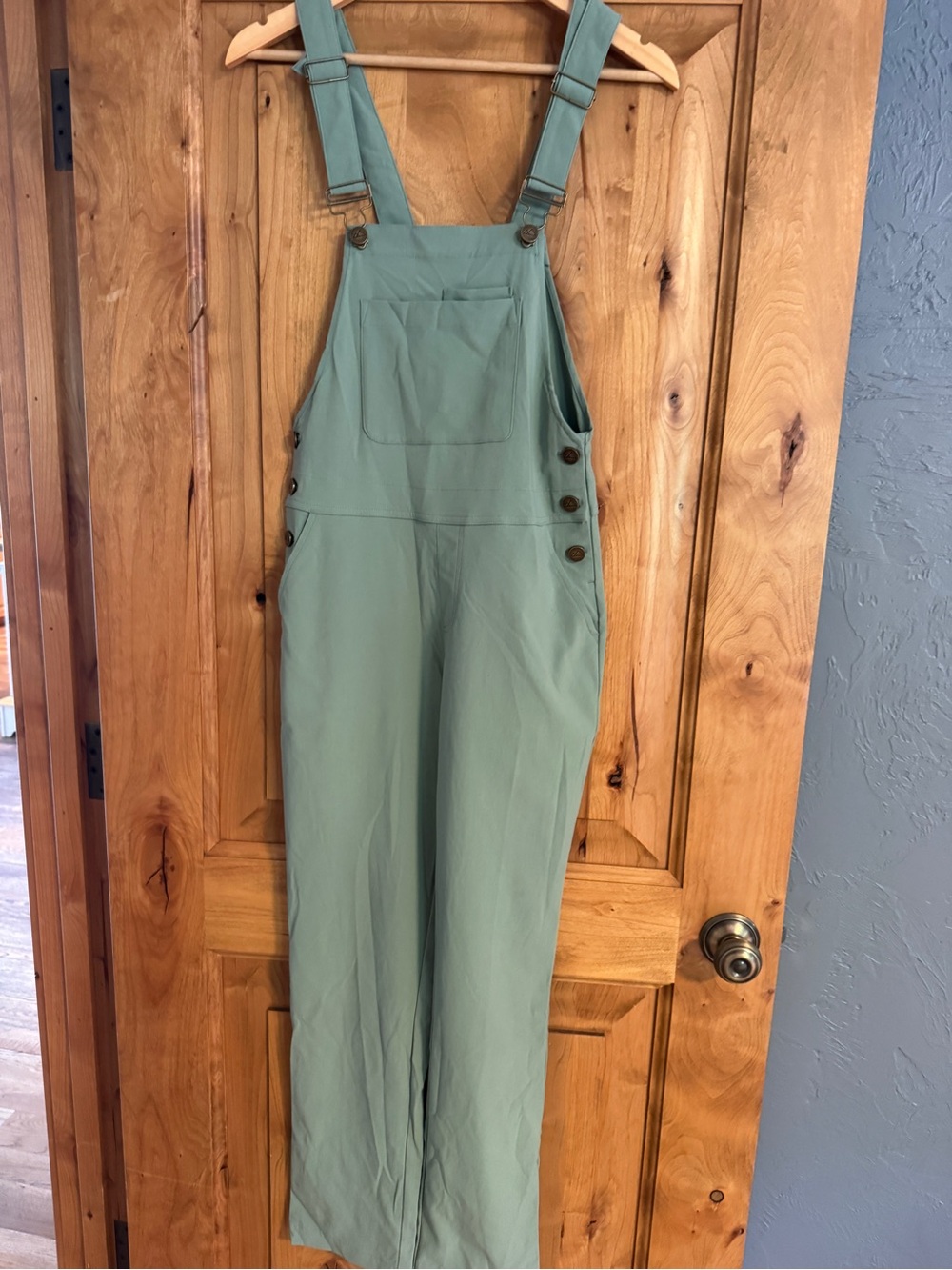 Sage Green Wild Rye Women's loose leg Overalls with Front Pocket